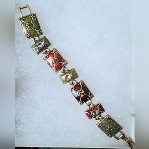 Elegant Multicolor Enamel Bracelet